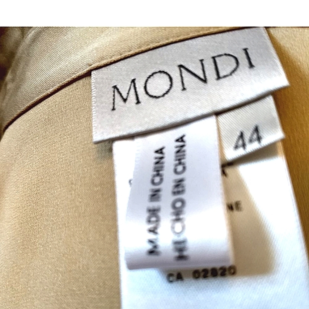 ESCADA 'S MONDI SILK CHARMUESE CAMEL BLOUSE - Picture 2 of 6